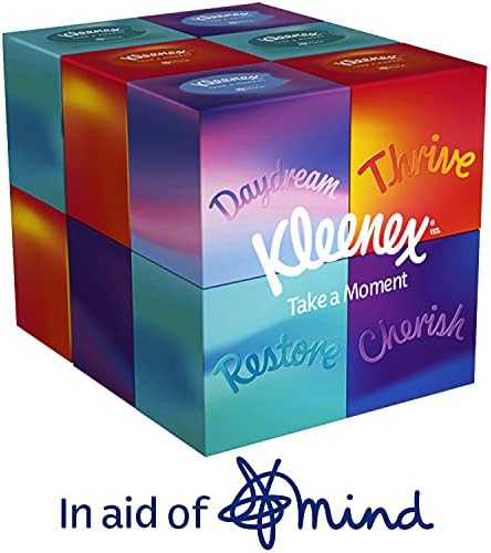 Take a Moment Collection Tissues - 12 Cube Tissue Boxes - in Aid of Mind - Contains 4 Different Designs