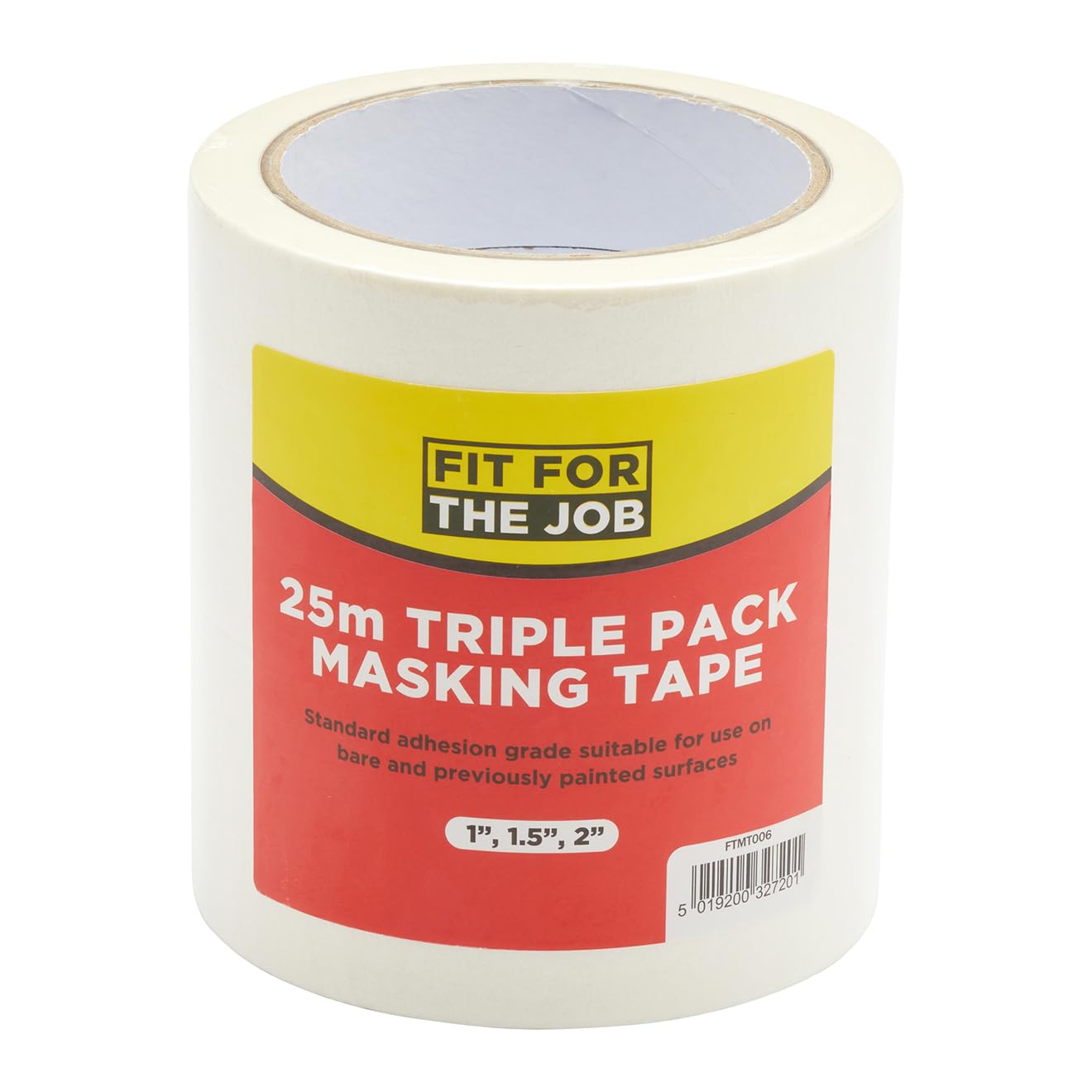 Triple Pack 25M Multi Surface Masking Tape for Painting, Painters Tape for Sharp Paint Lines, 19Mm Wide