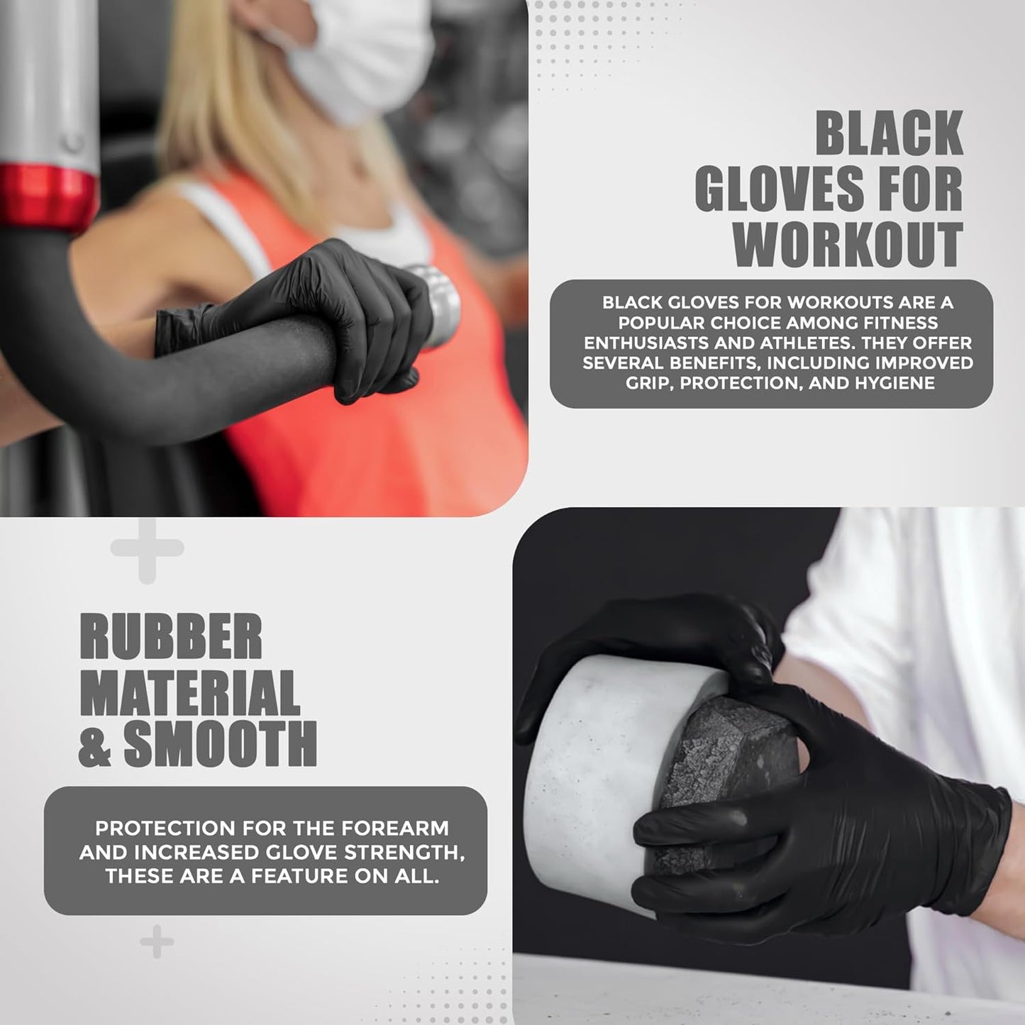 Black Nitrile Gloves Pack of 100 – Latex-Free, Powder Free, Puncture-Resistant