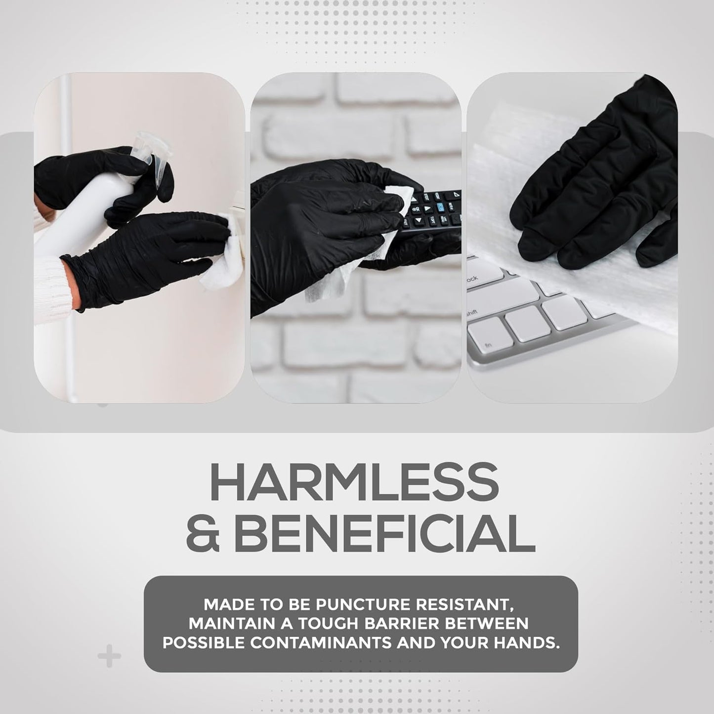 Black Nitrile Gloves Pack of 100 – Latex-Free, Powder Free, Puncture-Resistant