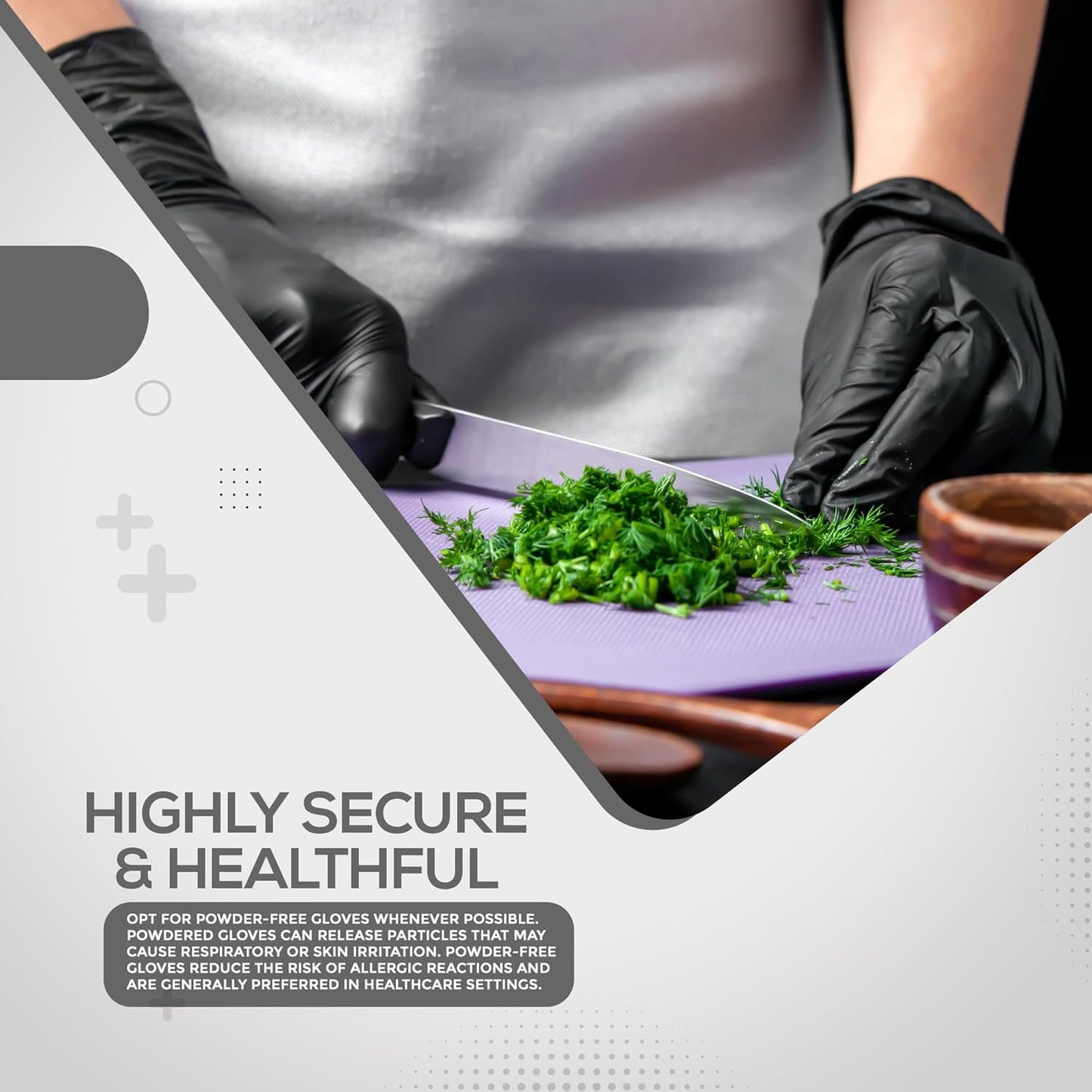Black Nitrile Gloves Pack of 100 – Latex-Free, Powder Free, Puncture-Resistant