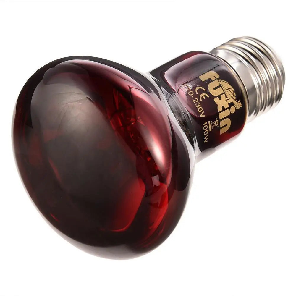 LED Red Reptile Night Light | UVA Infrared Heat Lamp Ceramic Bulb for Snakes, Lizards & Habitat Decor