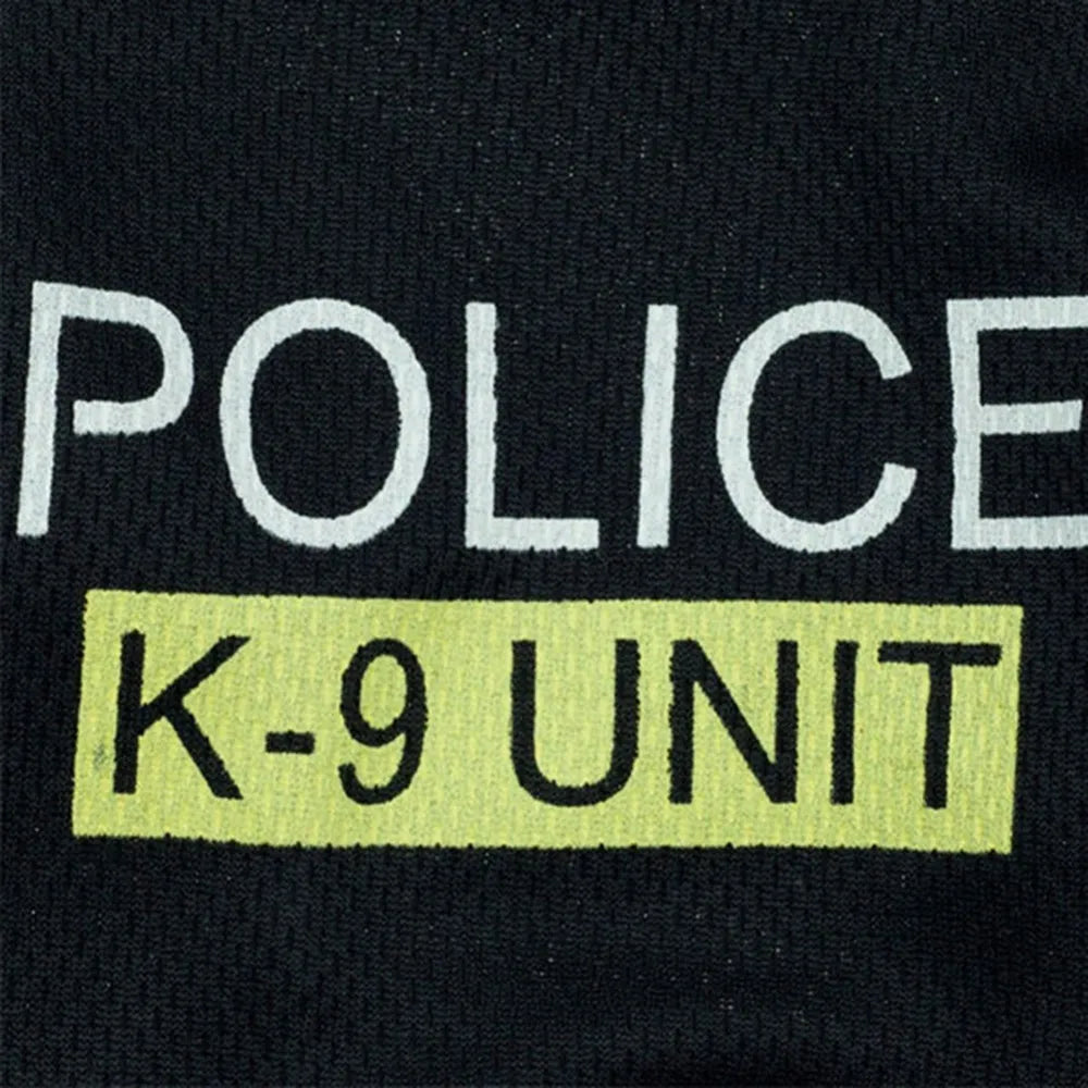 Police Suit Cosplay Dog Clothes Black Elastic Vest Puppy T-Shirt