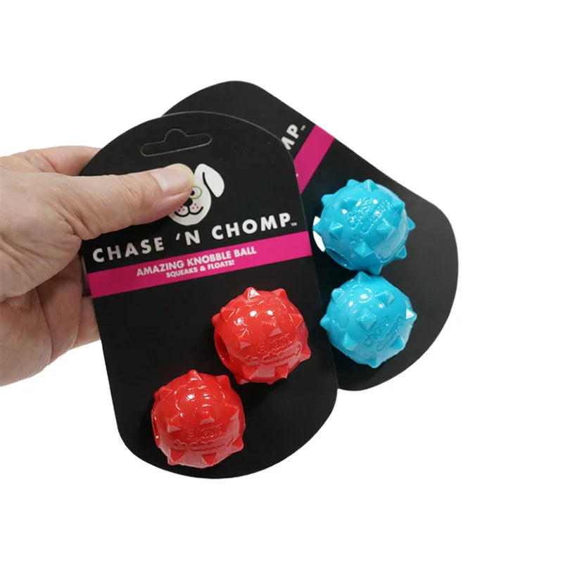 CAITEC Mini Squeaking Ball Dog Toy | Soft Floatable Springy Ball for Tossing and Chasing - Ideal for Mini & Small Dogs