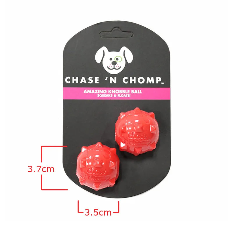 CAITEC Mini Squeaking Ball Dog Toy | Soft Floatable Springy Ball for Tossing and Chasing - Ideal for Mini & Small Dogs