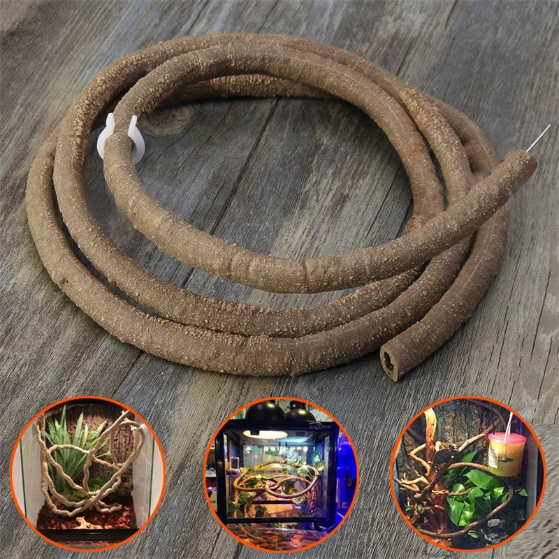 150CM Large Flexible Vines | Bendable Jungle Climber Habitat Decor for Reptiles & Terrariums