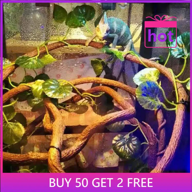 150CM Large Flexible Vines | Bendable Jungle Climber Habitat Decor for Reptiles & Terrariums