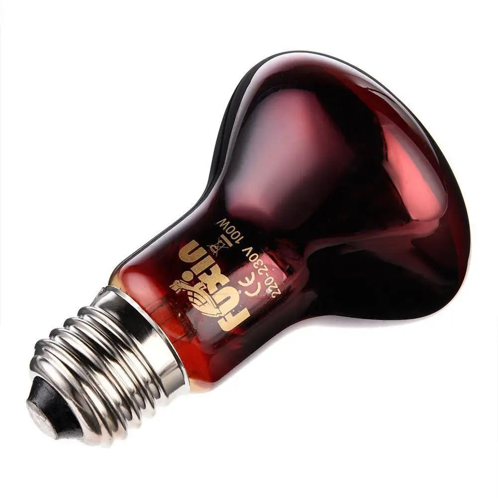 LED Red Reptile Night Light | UVA Infrared Heat Lamp Ceramic Bulb for Snakes, Lizards & Habitat Decor