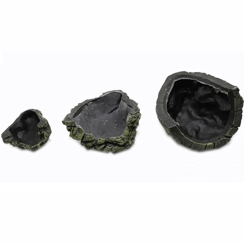 Reptile Hiding Cave for Lizards, Snakes & Turtles | Basking Hide Habitat Decor for Aquariums & Terrariums