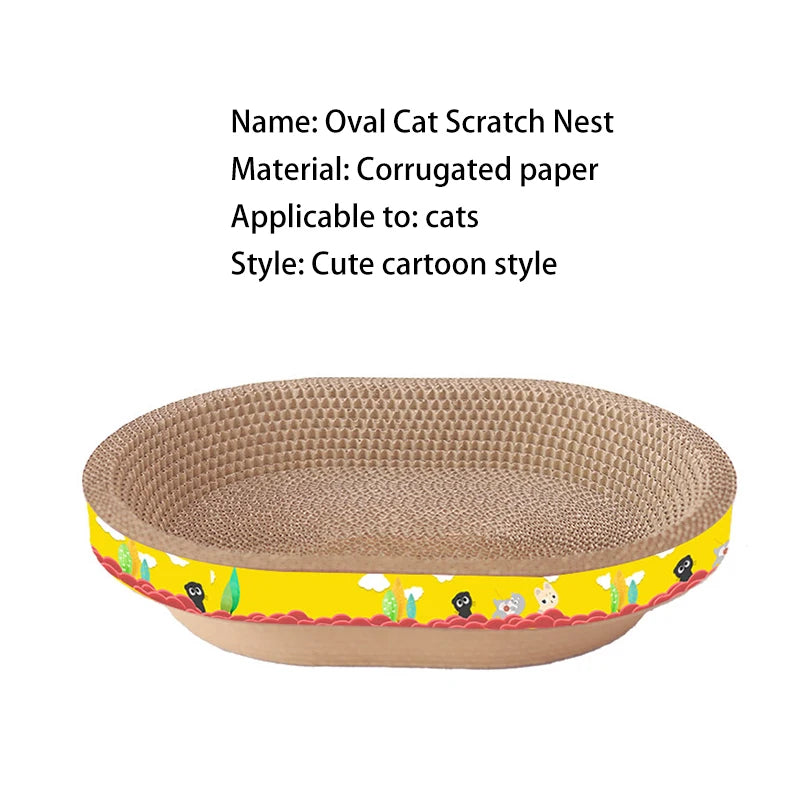 Oval Cat Nest with Scratch Board | Durable Pet Toy & Cozy Sleeping Spot