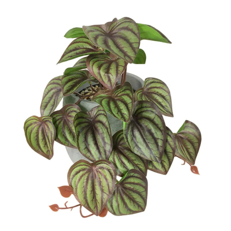 Artificial Terrarium Plant for Reptiles & Amphibians | Lifelike Tropical Leaves & Rattan Habitat Decor
