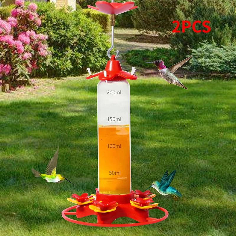 Hummingbird Drinker Feeder | Outdoor Hanging Bird Feeder, Easy to Clean & Ant Proof for Yard Garden Decoration