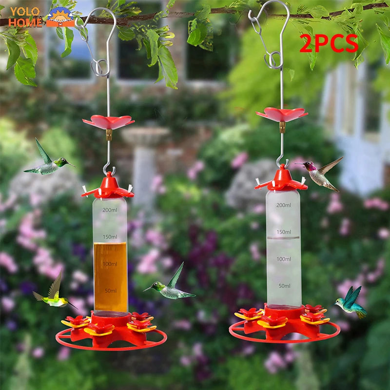 Hummingbird Drinker Feeder | Outdoor Hanging Bird Feeder, Easy to Clean & Ant Proof for Yard Garden Decoration