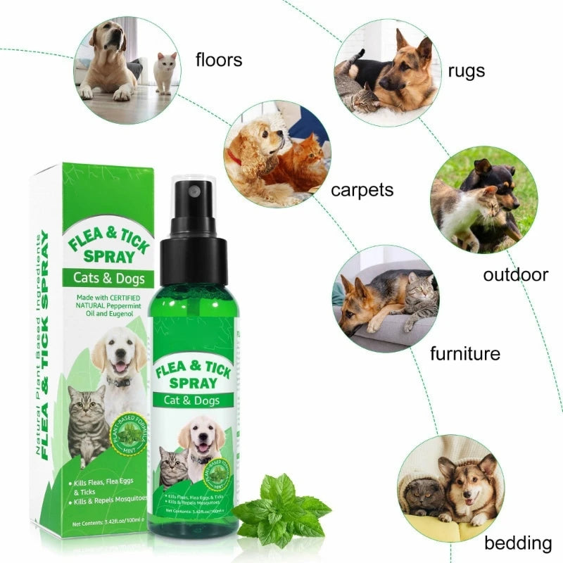 Fleas and Tick Treatment for Dogs | Prevention and Control Spray for Home Use