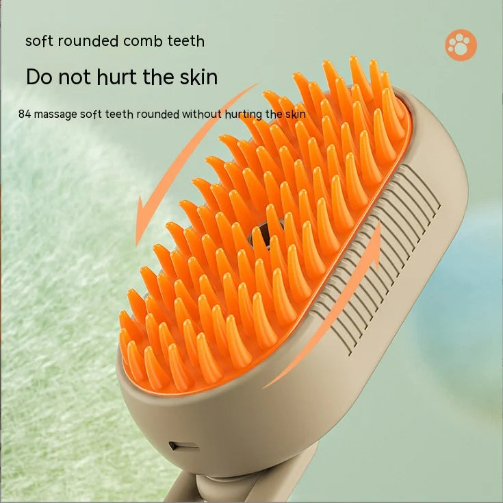 Electric Pet Spray Comb for Cats and Dogs | Anti-Flying Hair Removal Brush with One-Key Spray and Massage Function