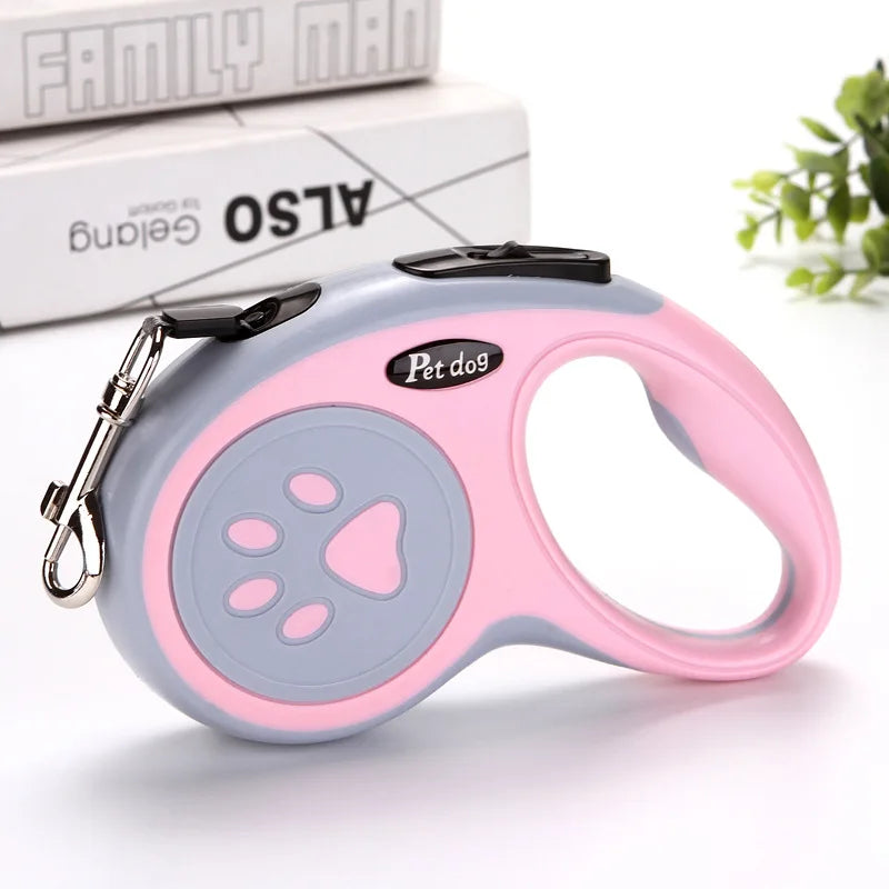 3M/5M Retractable Nylon Dog Leash | Automatic Extending Lead for Small Dogs & Cats