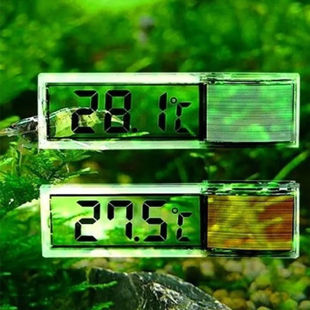 Waterproof Aquarium Thermometer | 3D Digital LCD Electronic Fish Tank Temperature Meter for Fish & Turtles