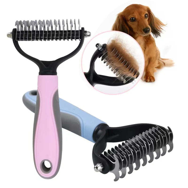 Professional Pet Deshedding Brush | Dog & Cat Hair Remover