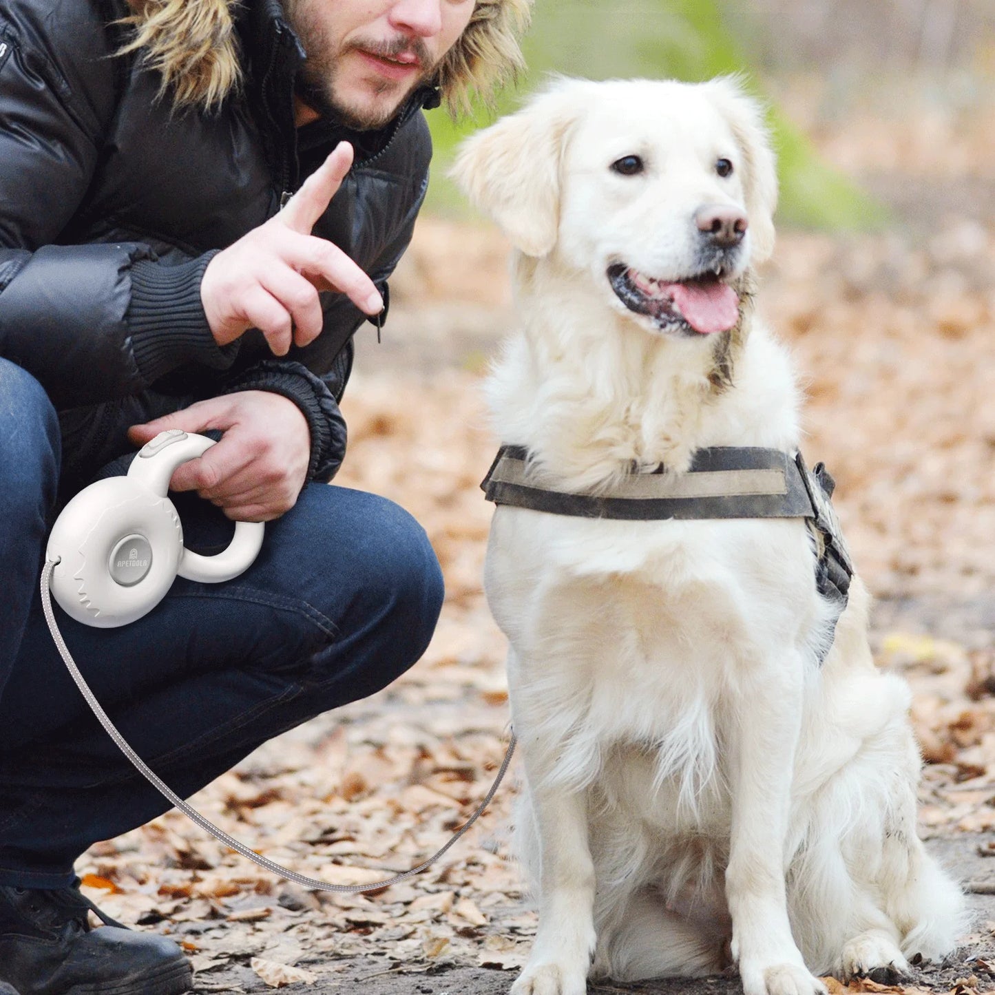 APETDOLA Retractable Dog Leash | Reflective Rope with Automatic Extension for Pet Walking