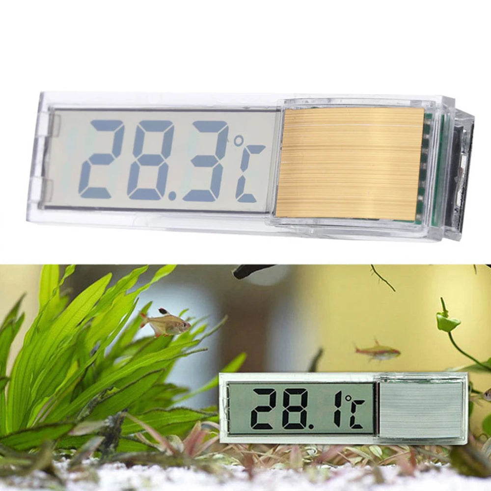 Waterproof Aquarium Thermometer | 3D Digital LCD Electronic Fish Tank Temperature Meter for Fish & Turtles
