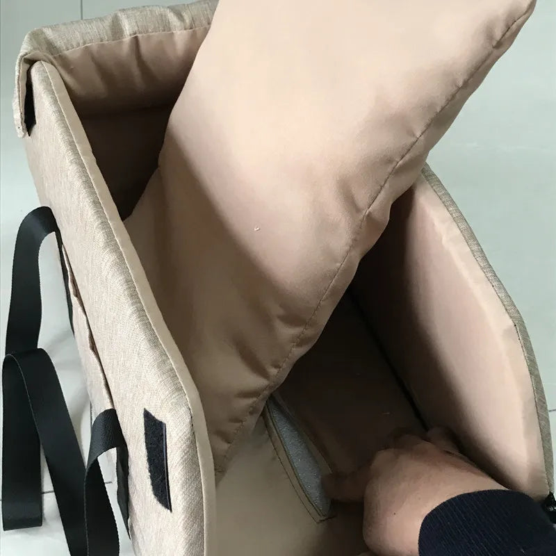 Portable Dog Car Seat Bed | Safe Travel Carrier for Small Dogs & Cats | Lightweight and Foldable
