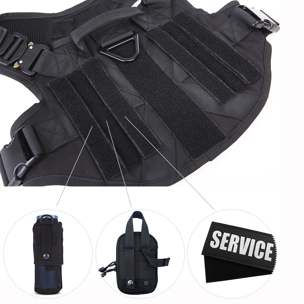 Tactical Military Dog Harness & Leash Set | For Large Dogs, German Shepherds, K9, Malinois