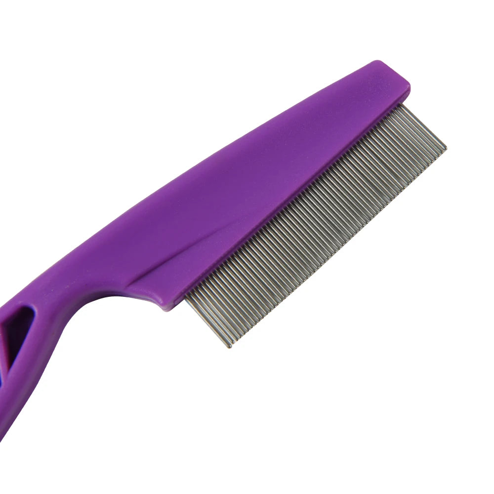 Stainless Steel Flea Comb for Dogs and Cats | Comfort Grooming Tool for Pet Hair Removal