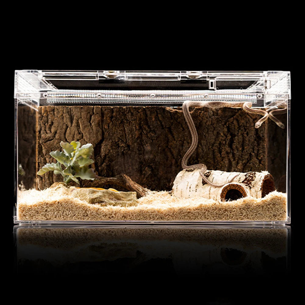 Resin Large Reptile Hide | Natural Wooden Bark Cave Shelter for Habitat Decoration
