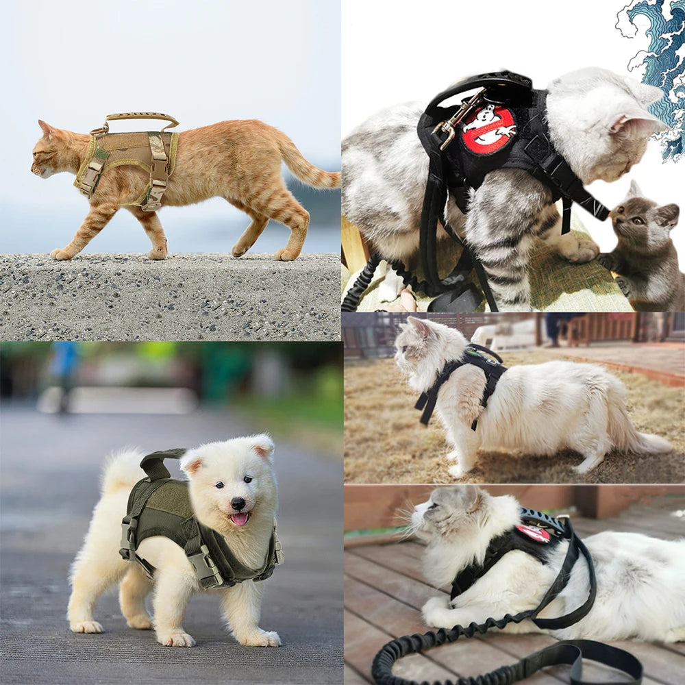 Escape Proof Tactical Cat Harness | Adjustable Vest with Control Handle