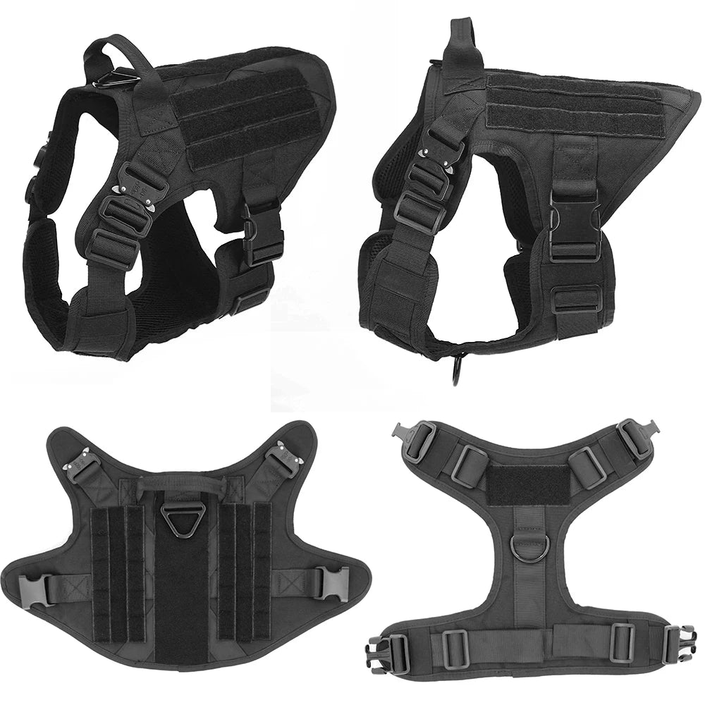 Tactical Military Dog Harness & Leash Set | For Large Dogs, German Shepherds, K9, Malinois