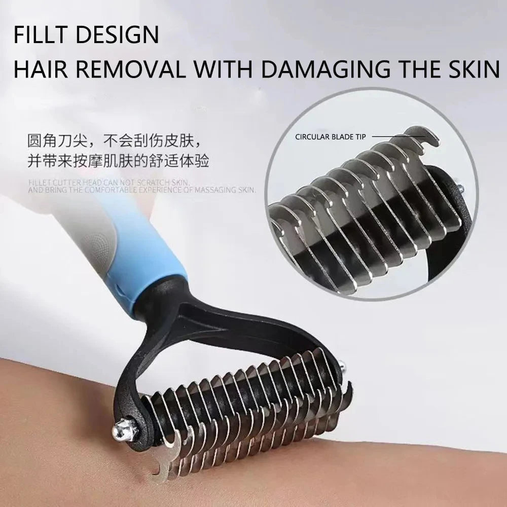 Professional Pet Deshedding Brush | Dog & Cat Hair Remover
