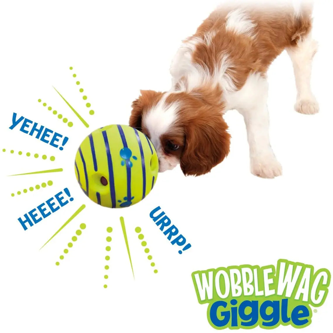 Wobble Wag Giggle Glow Ball | Interactive Dog Toy with Fun Giggle Sounds for Rolling & Shaking