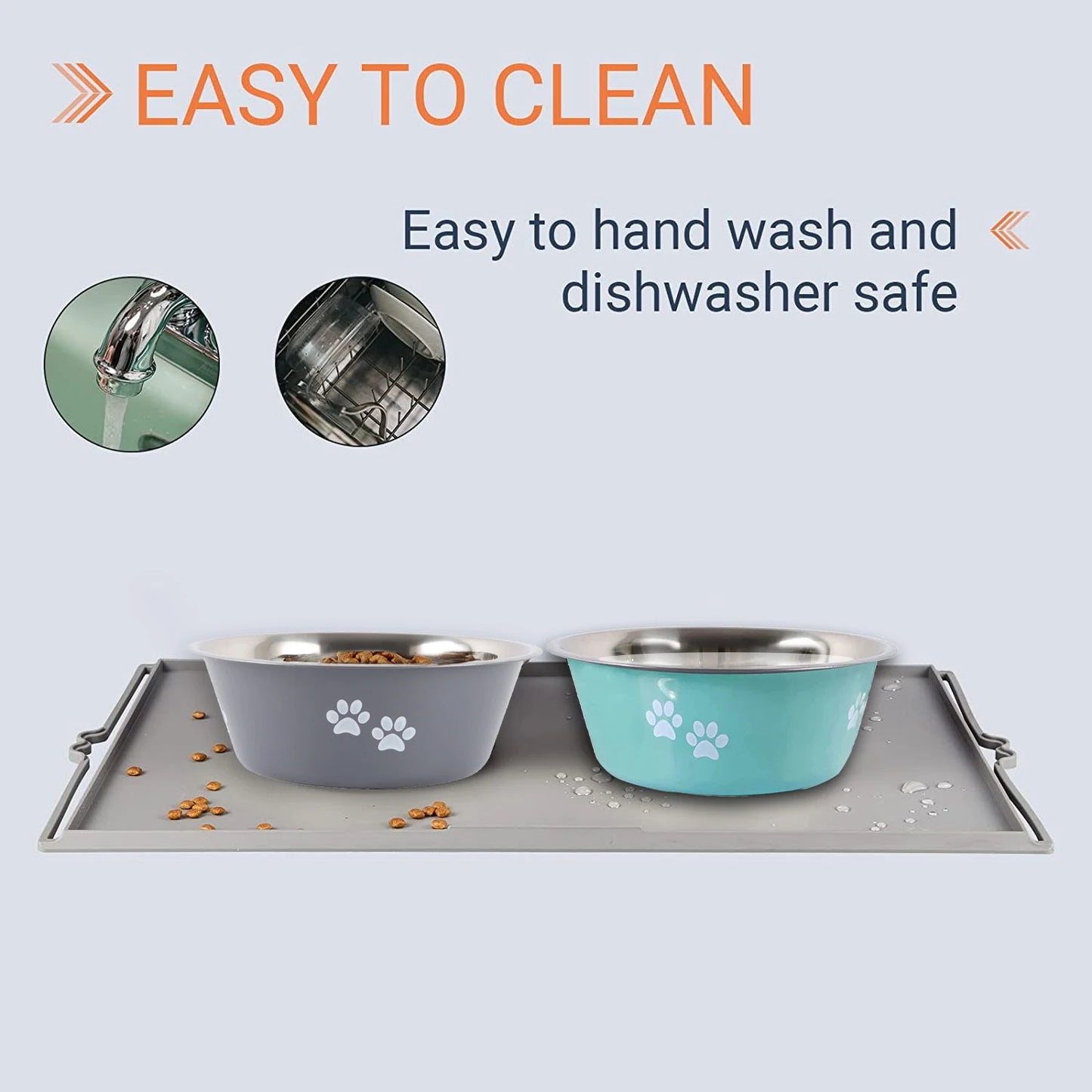 Non-Slip Dog Bowls | Stainless Steel Feeders for Small, Medium & Large Dogs | Pet Feeding Accessories