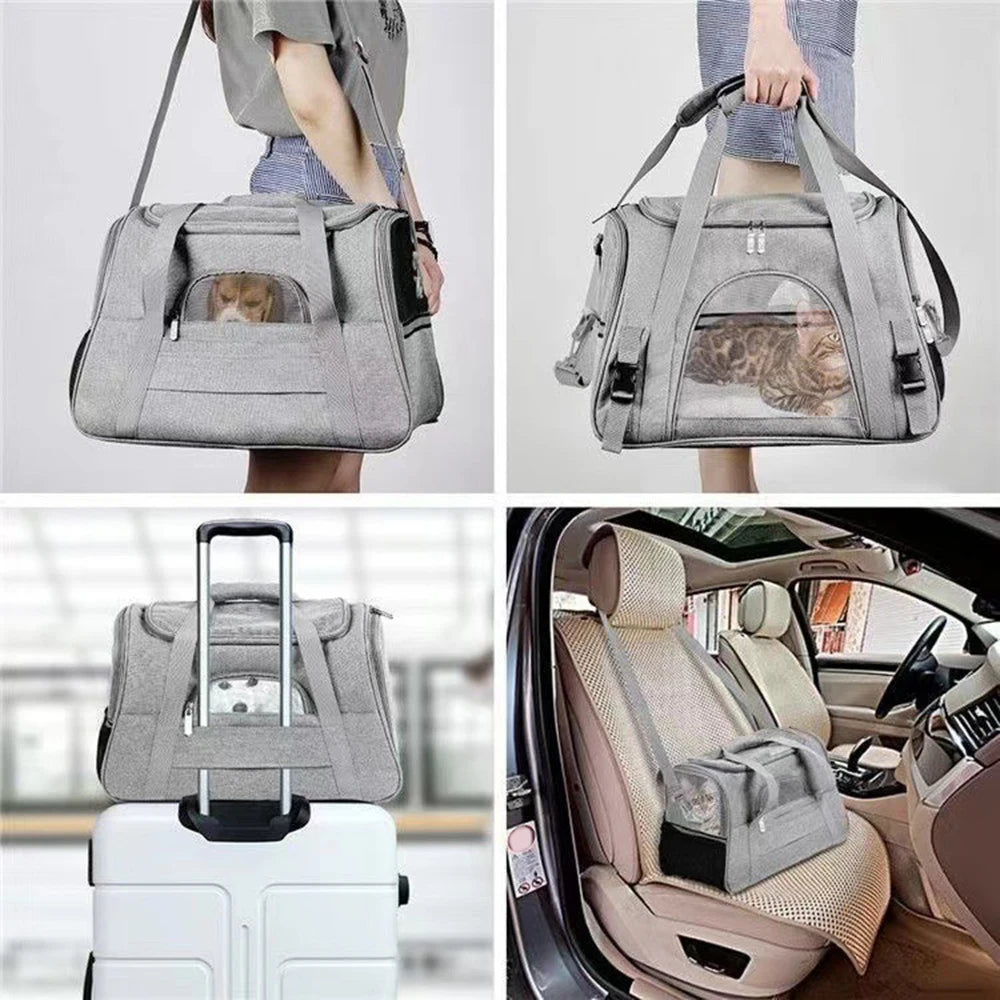 Portable Breathable Pet Carrier Bag for Cats & Dogs | Ideal Outgoing Travel Storage