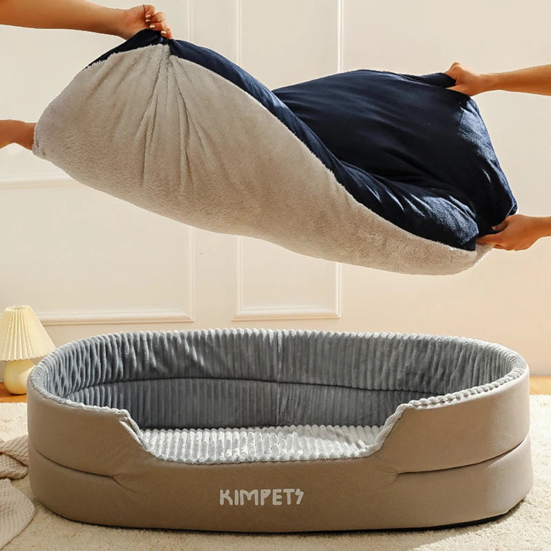 Kimpets Pet Dog Bed Removable Cat Mat Square Plush Kennel