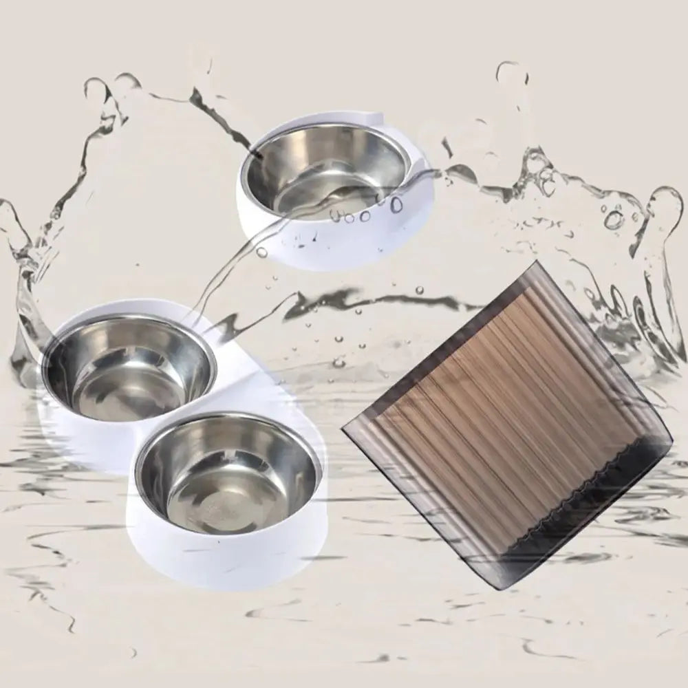 5L Smart Automatic Cat Feeder | Double Bowls with Camera & Voice Recorder for Dogs & Cats