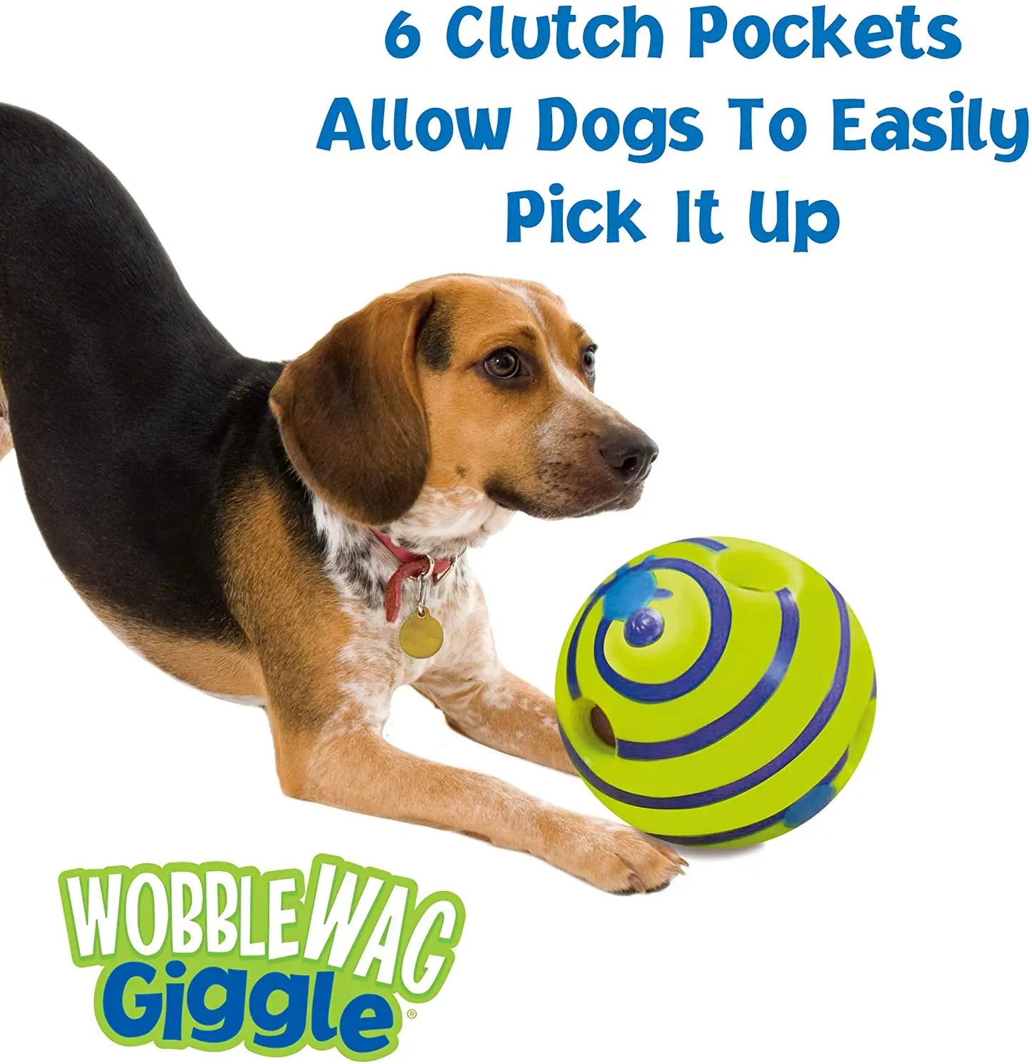 Wobble Wag Giggle Glow Ball | Interactive Dog Toy with Fun Giggle Sounds for Rolling & Shaking