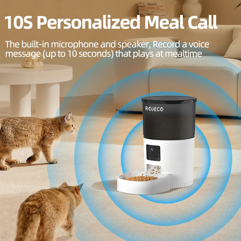 Automatic Cat Feeder with Camera | Video Dispenser & Smart Voice Recorder for Cats & Dogs
