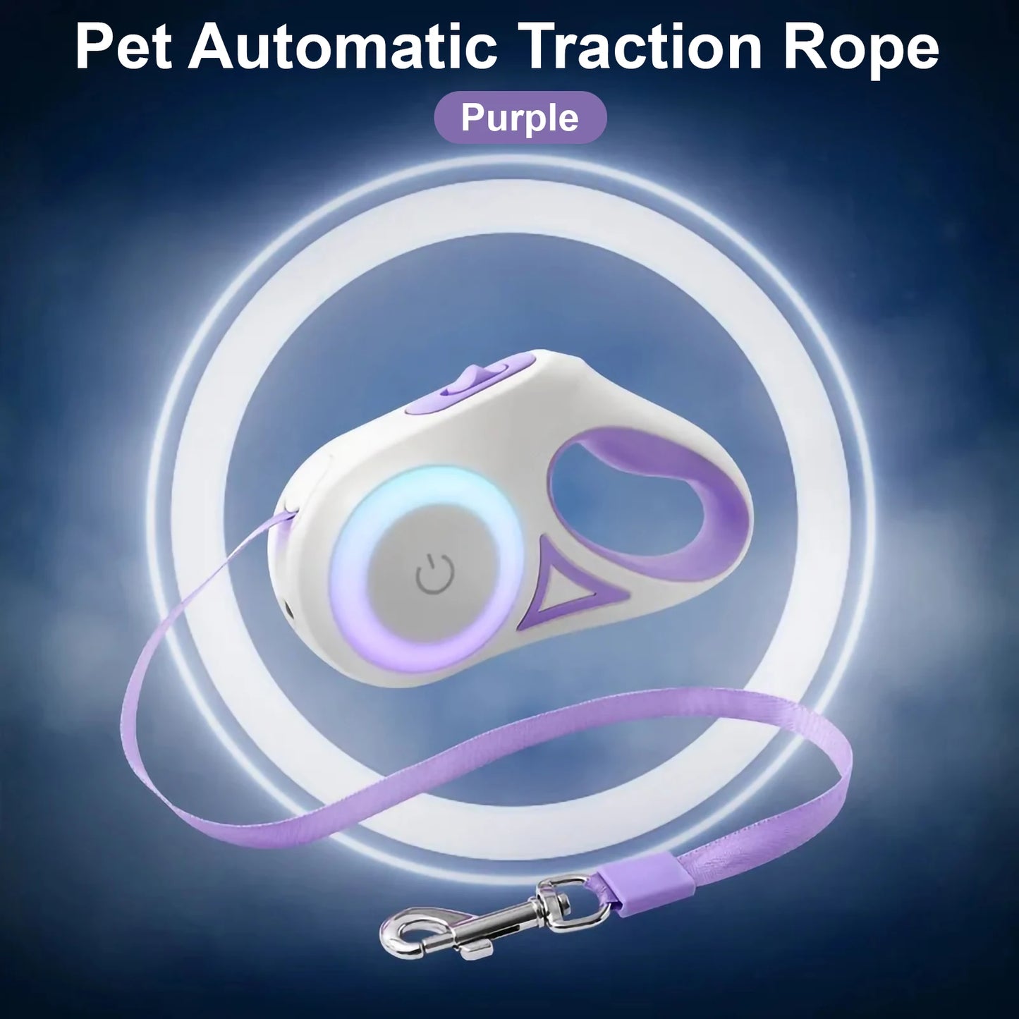 Streamer LED Dog Leash | Automatic Extending Nylon Lead for Premium Pet Walking