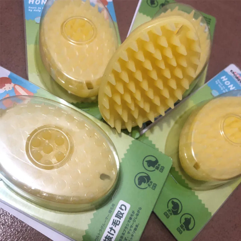 Pet Massage Brush Combs for Dogs and Cats | Soft Silicone Bristles for Gentle Hair Removal and Cleaning