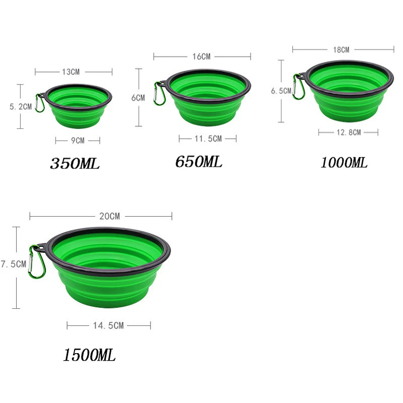Collapsible Silicone Pet Bowl | Portable Dog Food & Water Bowl for Outdoor Travel
