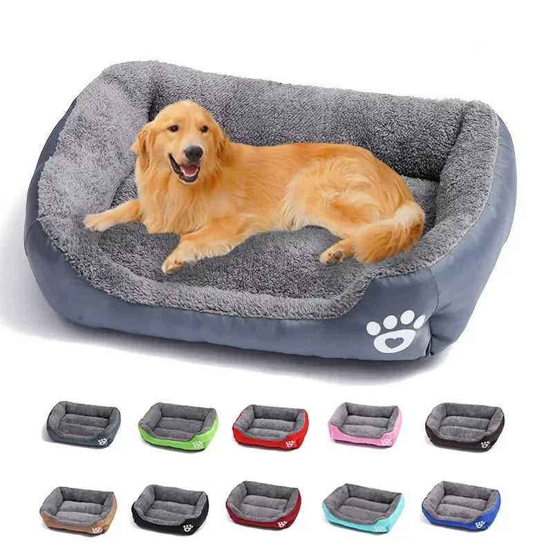Large Square Nest S-3XL Pet Large Dog Bed for Small Medium Dogs Soft Fleece
