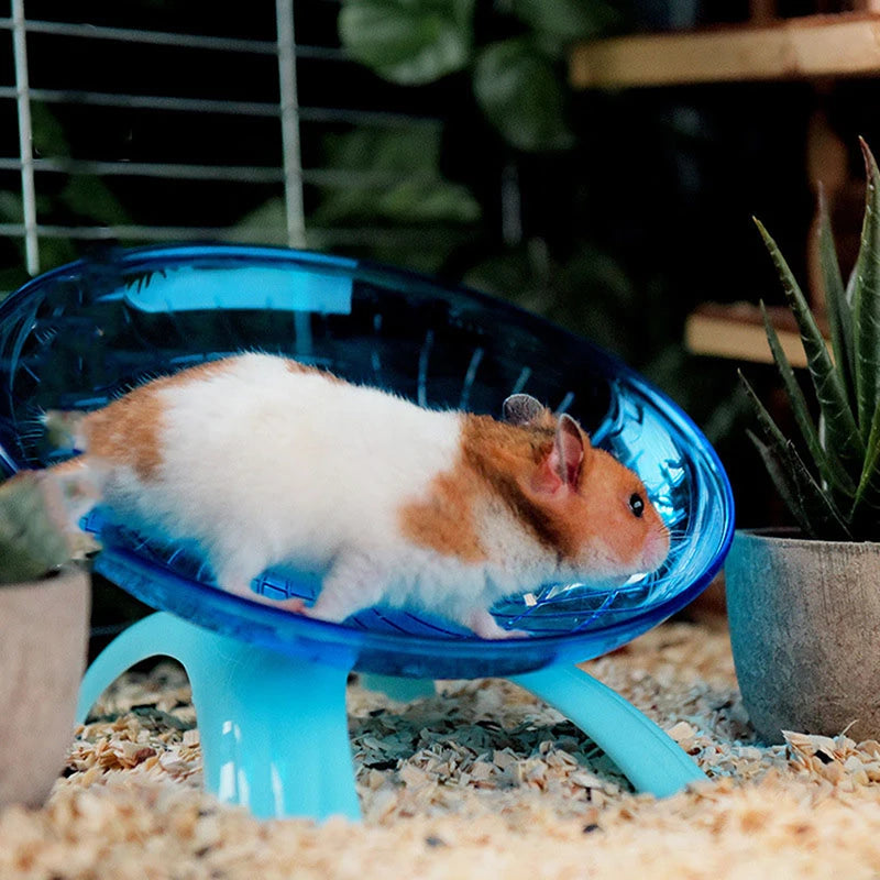 Pet Hamster Flying Saucer | Exercise Squirrel Wheel & Running Disc for Hamsters and Mice