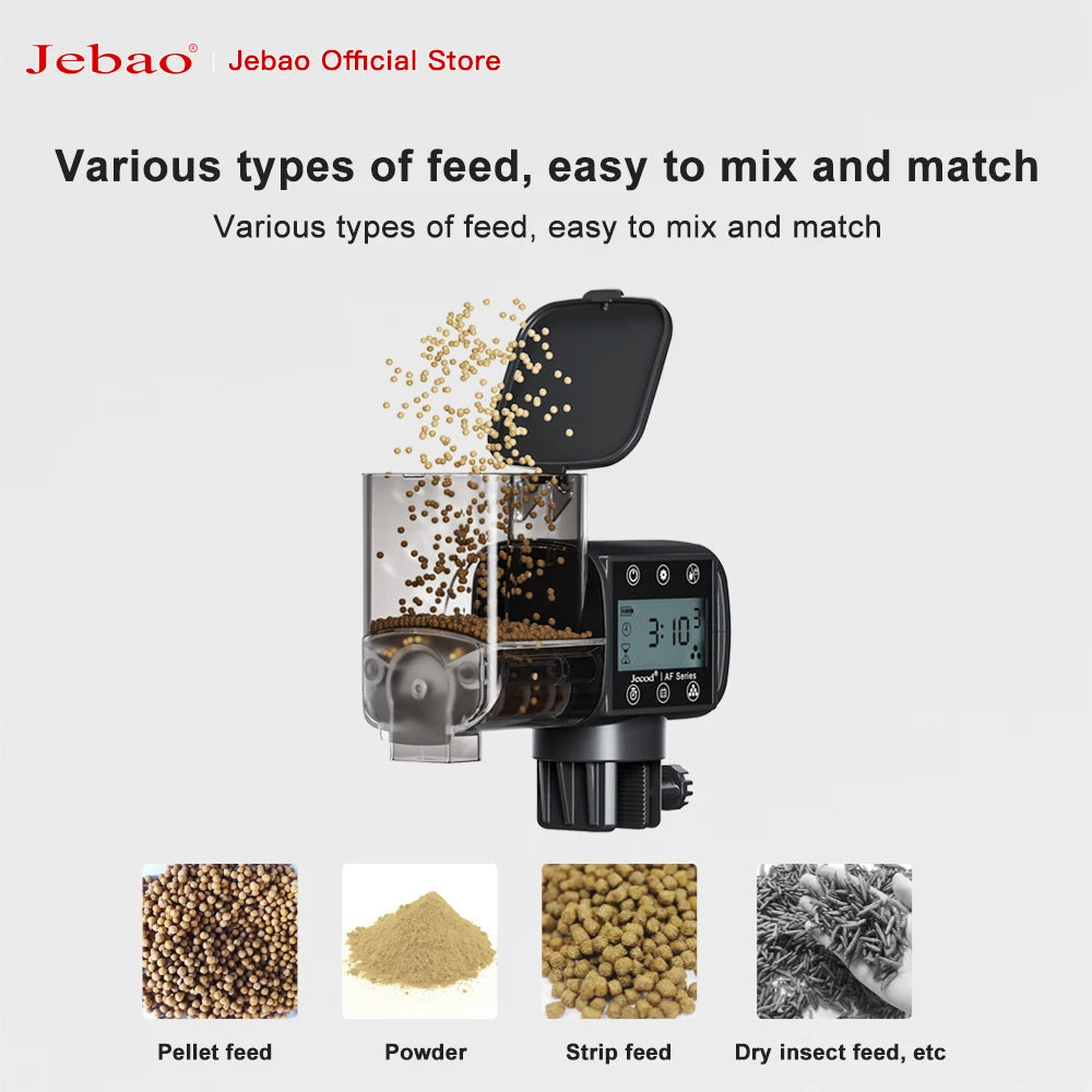 Jebao Jecod Automatic Fish Feeder | Intelligent WiFi Digital Timer with Remote Control for Aquariums