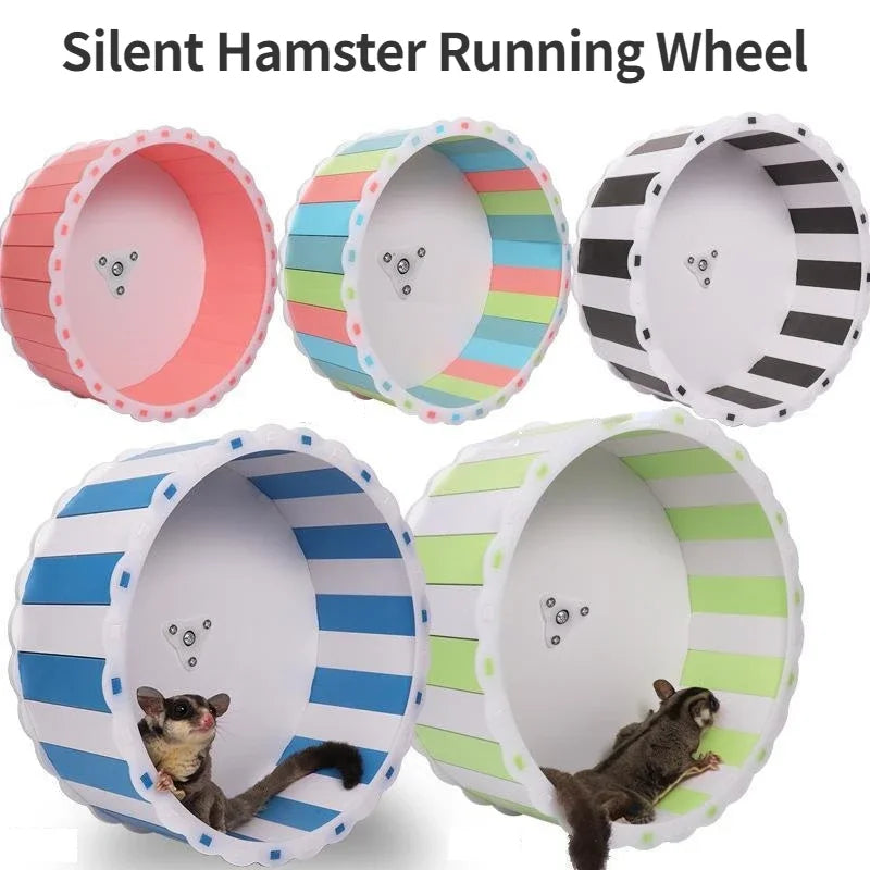 Silent Hamster Exercise Wheel | Round Running Wheel for Small Animals, Cage Accessories & Training Supplies