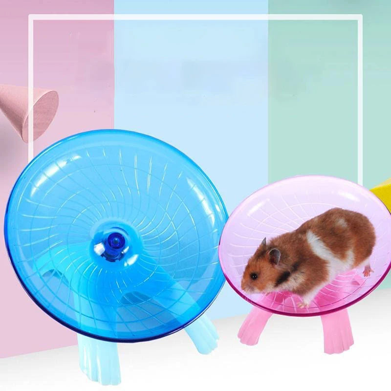 Pet Hamster Flying Saucer | Exercise Squirrel Wheel & Running Disc for Hamsters and Mice
