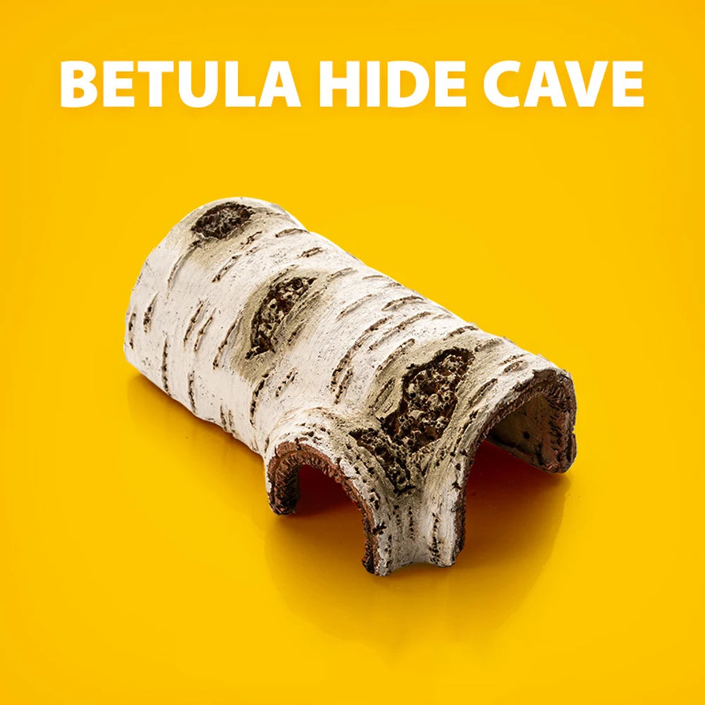 Resin Large Reptile Hide | Natural Wooden Bark Cave Shelter for Habitat Decoration
