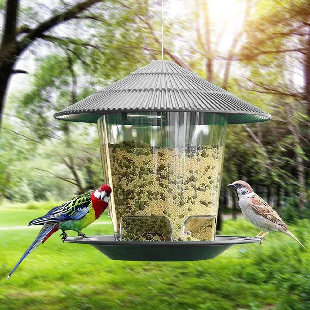 Transparent Hanging Bird Feeder | Outdoor Peanut Nut Feeding Station & Seed Food Dispenser