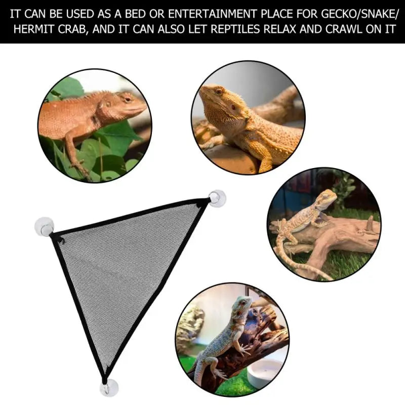2 Pack Bearded Dragon Hammock | Lizard Lounger Ladder Hanging Bed Accessories for Reptile Habitat