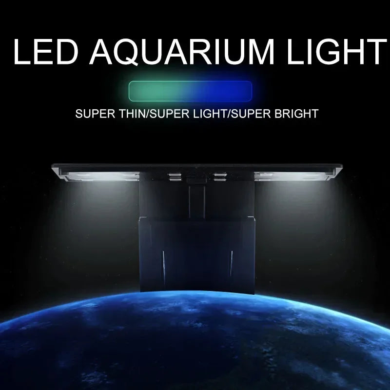 Super Slim LED Aquarium Light | 5W/10W/15W Waterproof Clip-On Grow Light for Aquatic Plants